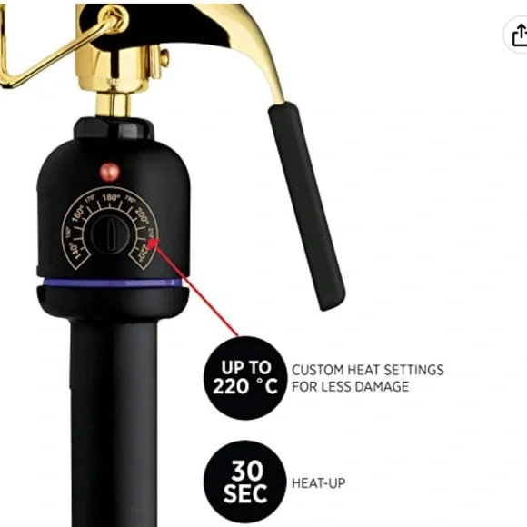 Hot Tools Pro Signature Gold 1" Curling Iron - Picture 2 of 9